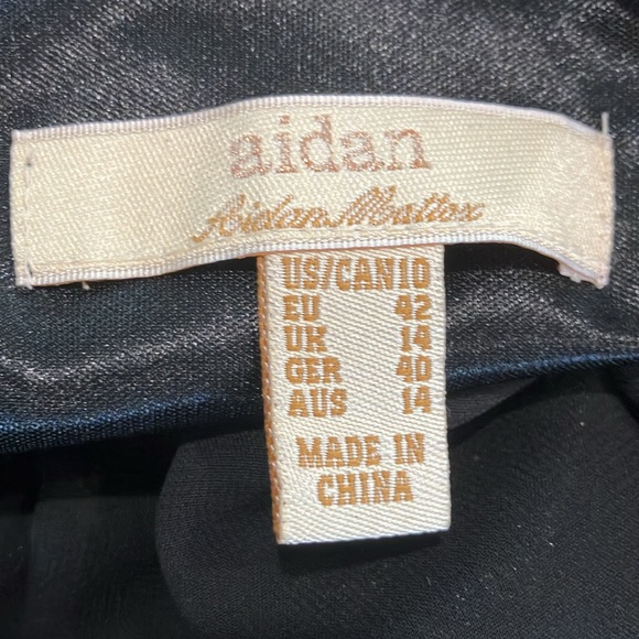 Evening dress by Aidan Size 8.Black chiffon top and sequin skirt - Picture 3 of 5